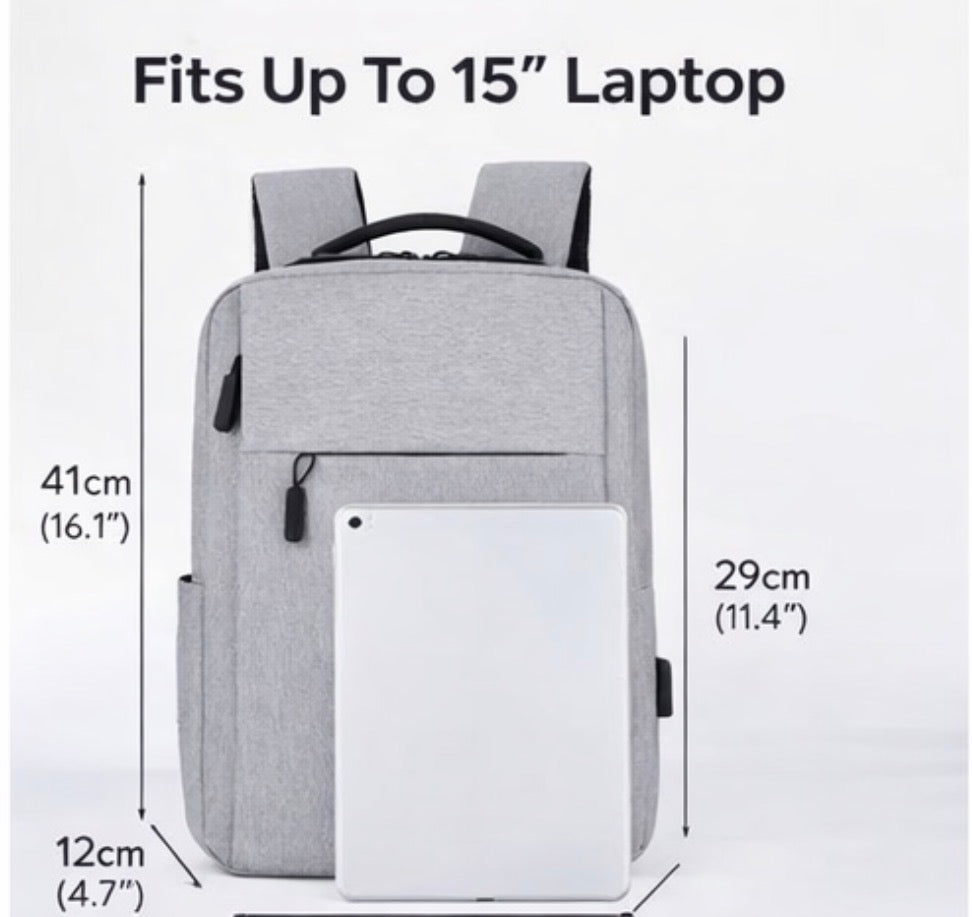 Waterproof Laptop Backpack with USB Charging Port