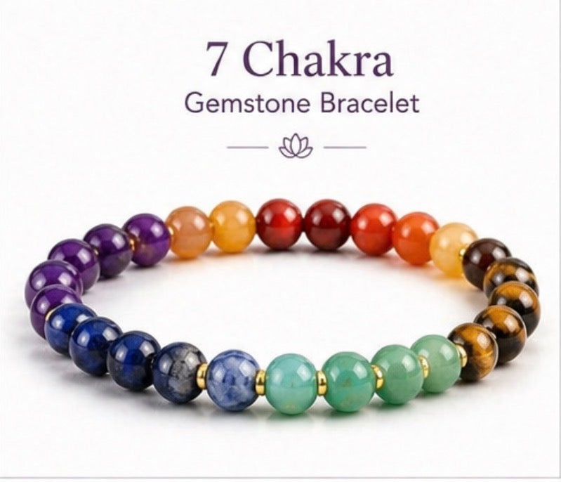 7 Chakra Gemstone Bracelet (2 pack)