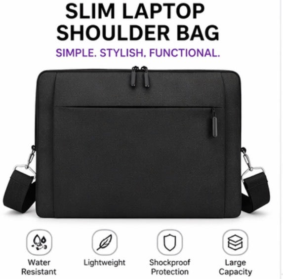 Slim Waterproof Laptop Shoulder Bag