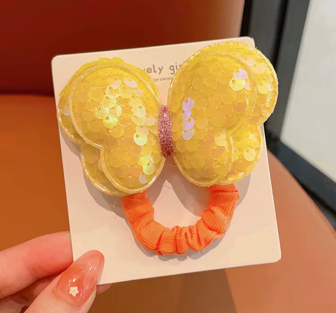 Sequin Butterfly Hair Ties