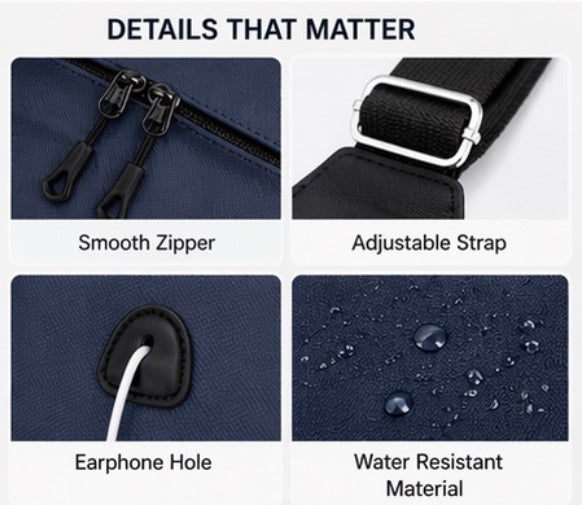 Mini Crossbody Chest Bag for Men & Women