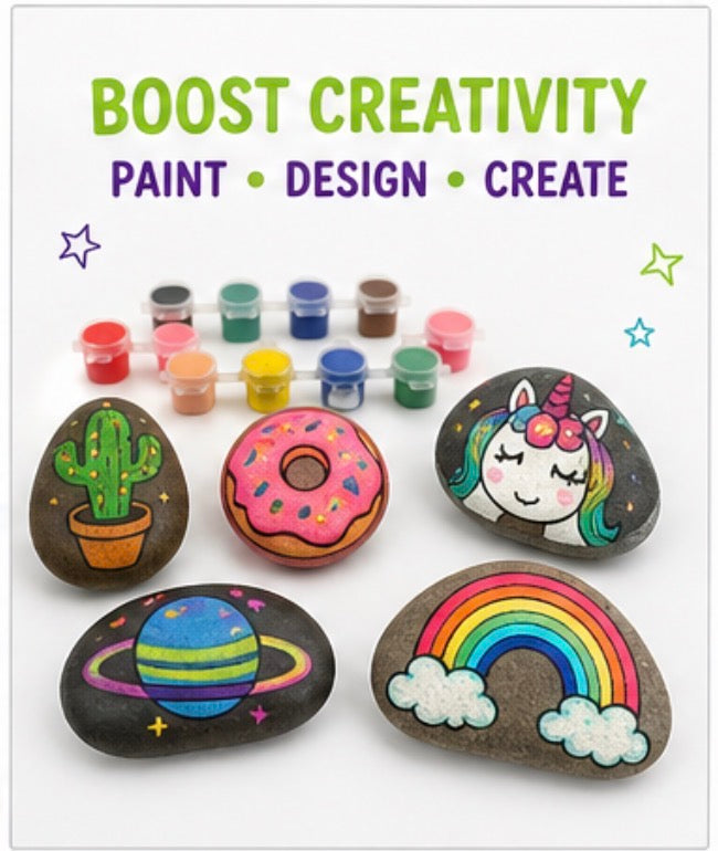 Glow in the Dark Rock Painting Kit for Kids & Adults