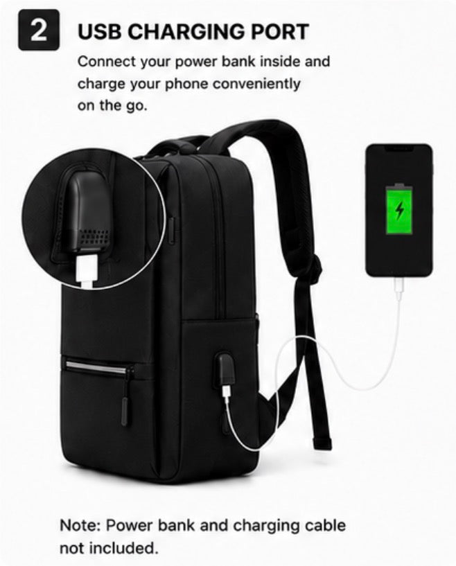Slim Laptop Backpack | USB Charging Travel Backpack