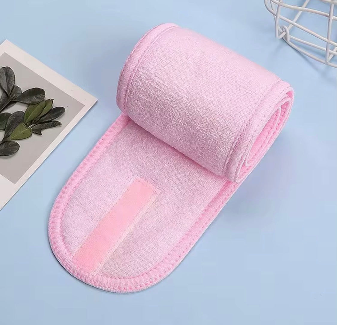 Comfortable Spa Head Band Soft Pink & Gray Options for Everyday Use Yoga Face Washing or Make Up Ideal for Daily Activities