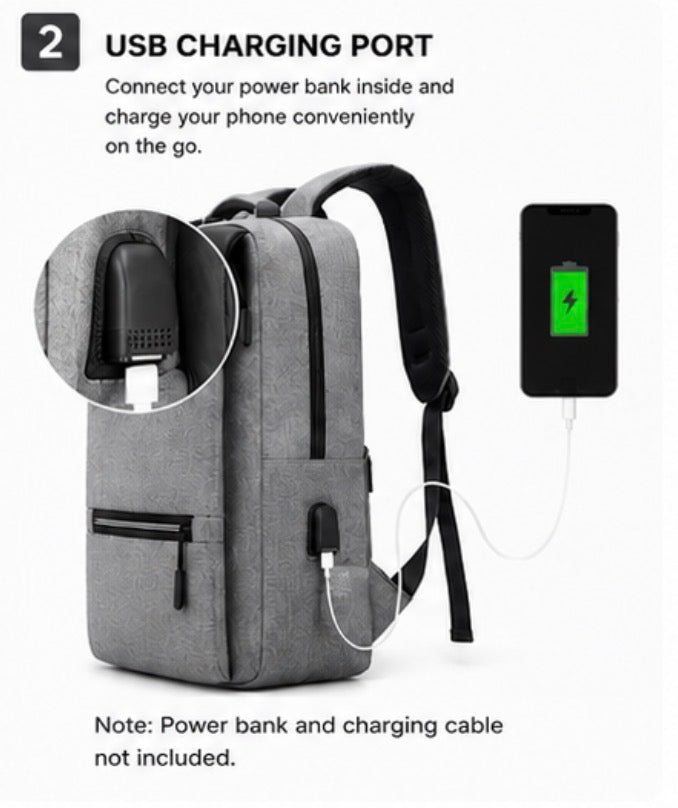 Slim Laptop Backpack | USB Charging Travel Backpack