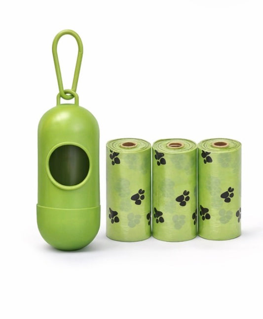 Eco-Friendly Dog Poop Bag Dispenser with Biodegradable Waste Bags
