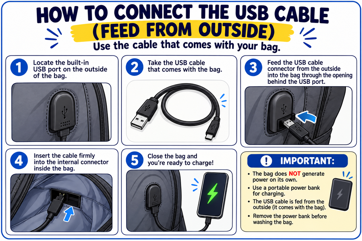 USB Charging Laptop Backpack – Anti-Theft Travel Bag