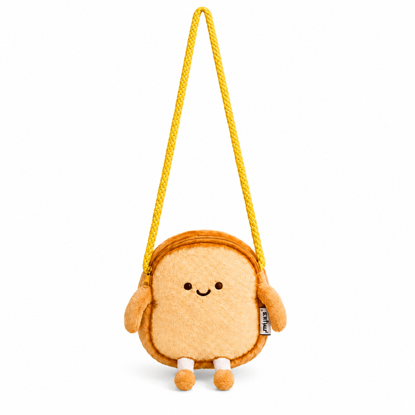 Bread shaped 🍞 Crossbody Bag, Cute Plush Toast Purse for Kids & Teens, Soft Lightweight