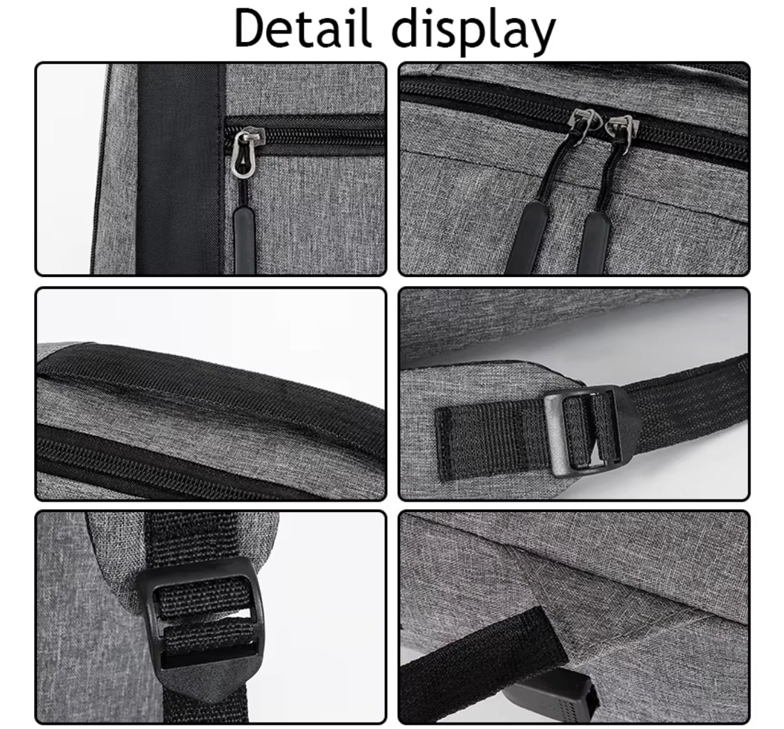 Black Laptop Bag with USB Charging Port Black Oxford Backpack for Travel and Work Durable Spacious Design Essential for Daily Use