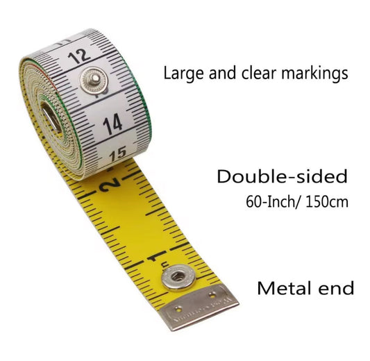 Two 60in Tape Measure for Body Fabric Sewing Tailor Craft Knitting with Snap Button Closure Essential Home Sewing Supplies Tool Secure Closure Versatile Usage