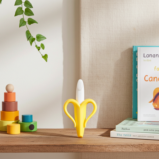 Banana-Shaped Tether Toothbrush Oral for Kids Fun & Secure Storage Solution for Children's Toothbrushes Easy to Use & Playful Design