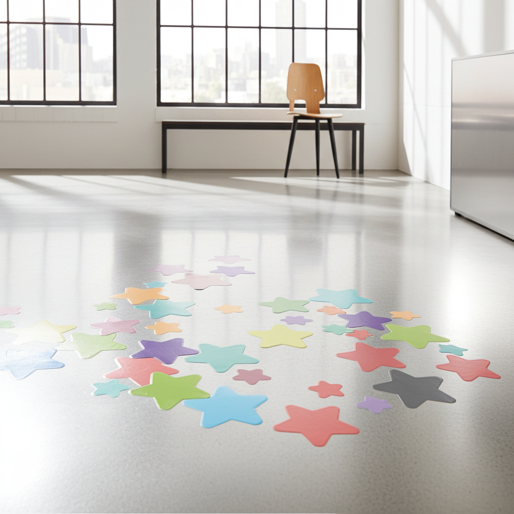 Colorful Star Wall Decals 96 Multicolor Vibrant Stars for Kids Room De ...