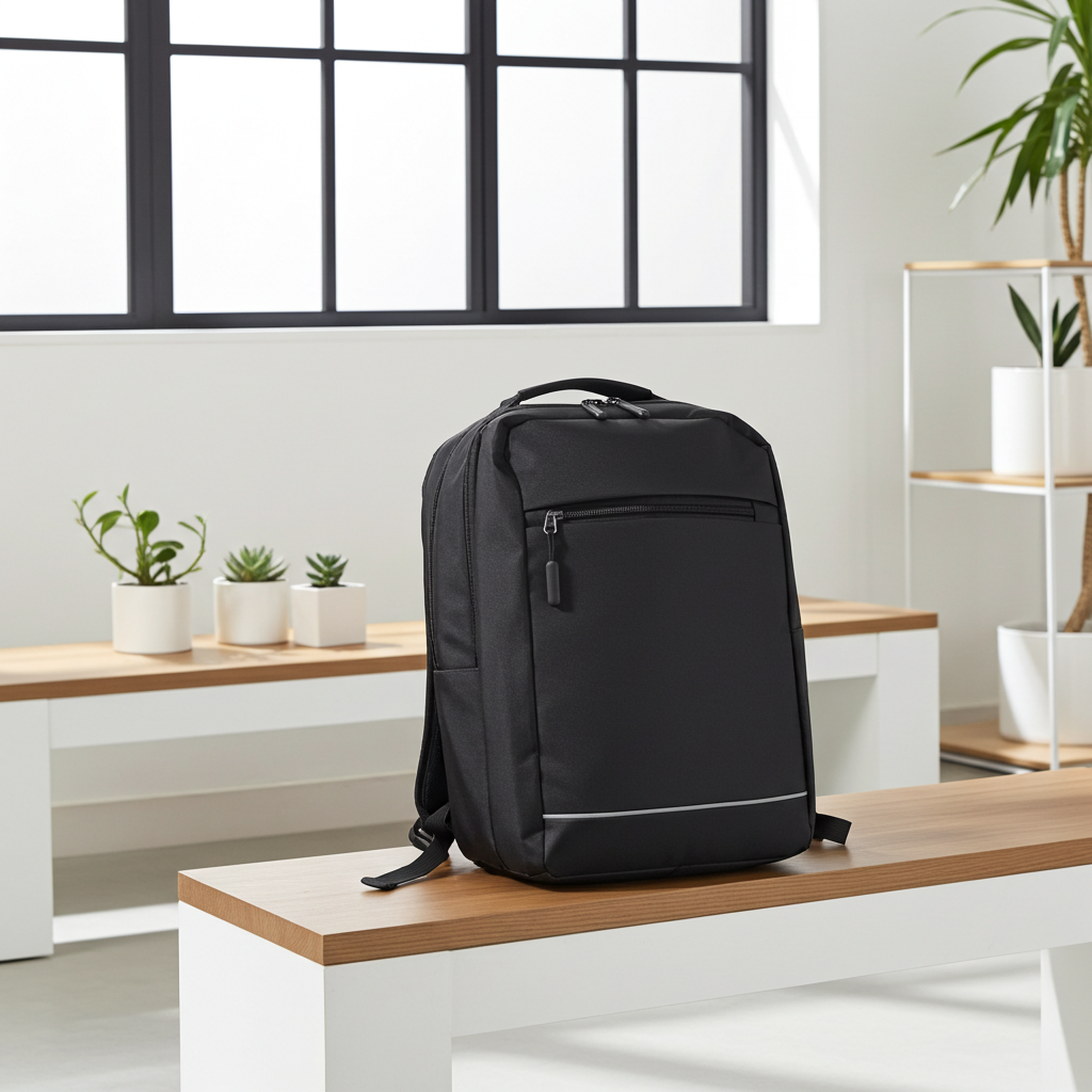 Black Laptop Bag with USB Charging Port Black Oxford Backpack for Travel and Work Durable Spacious Design Essential for Daily Use