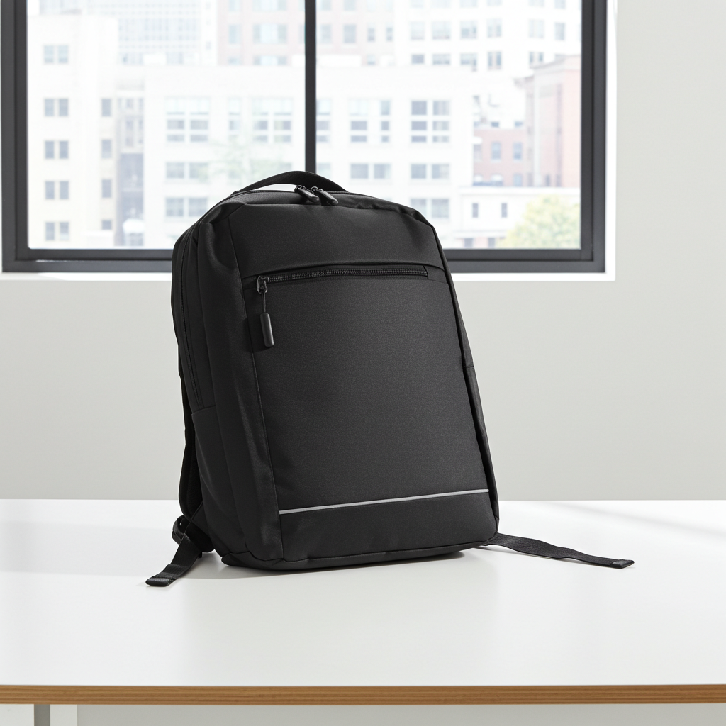 Black Laptop Bag with USB Charging Port Black Oxford Backpack for Travel and Work Durable Spacious Design Essential for Daily Use