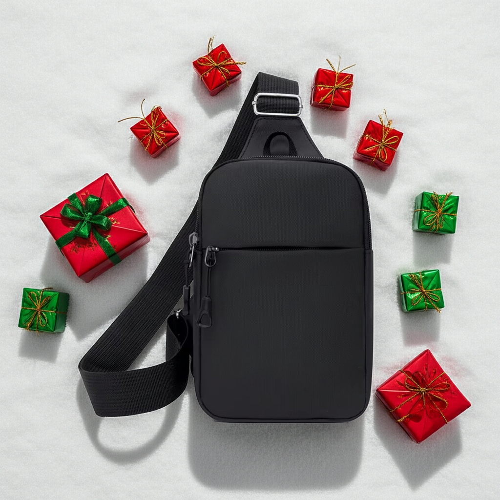 Small Crossbody Shoulder Bag All Black Compact Stylish Versatile Use Simple Design Convenient Carry for Camera & Smartphone Women's Backpack Sling