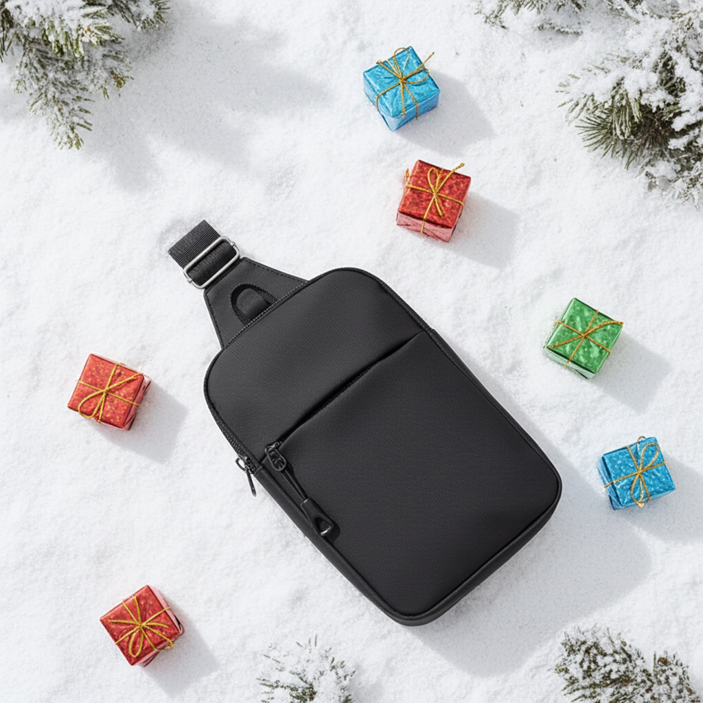 Small Crossbody Shoulder Bag All Black Compact Stylish Versatile Use Simple Design Convenient Carry for Camera & Smartphone Women's Backpack Sling