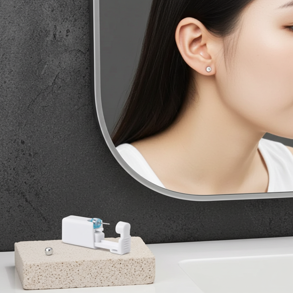 Gun Piercer Tool Machine-Disposable Safe Sterile Ear Piercing Stud Body Unit 1PC