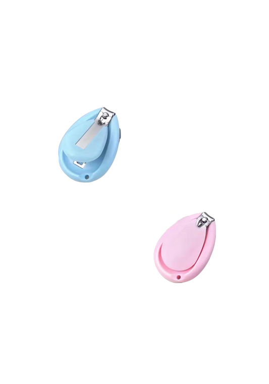 Mini Nail Clippers, Pink and Blue, Ergonomic Design with Safety Guard