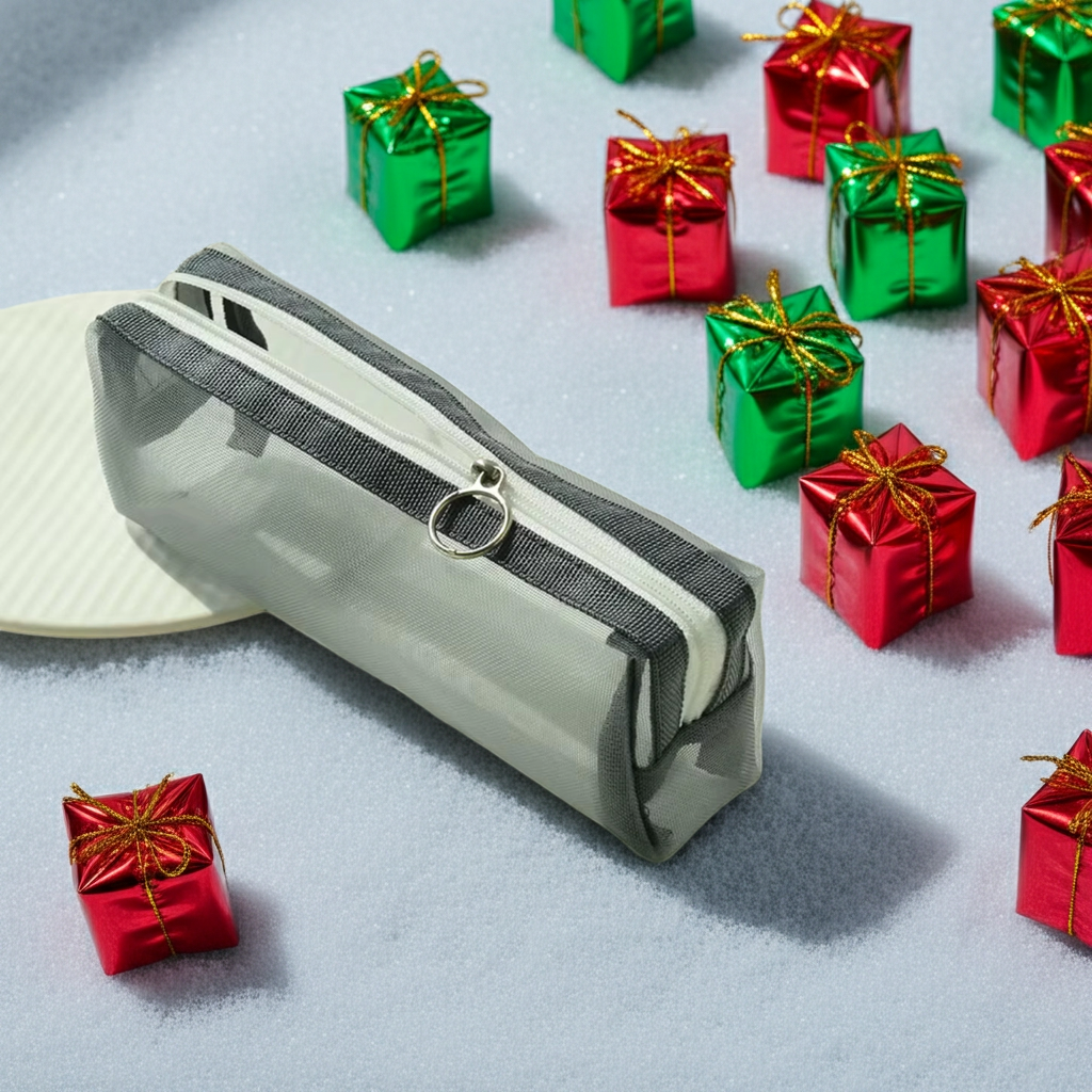 Transparent Mesh Pencil Case - Multicolor Options for School & Office Supplies