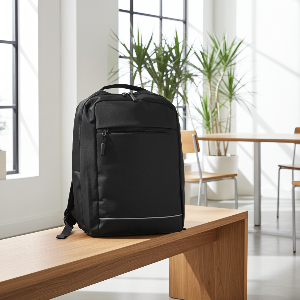 Black Laptop Bag with USB Charging Port Black Oxford Backpack for Travel and Work Durable Spacious Design Essential for Daily Use