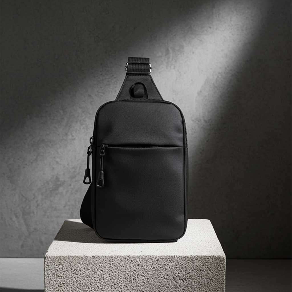 Small Crossbody Shoulder Bag All Black Compact Stylish Versatile Use Simple Design Convenient Carry for Camera & Smartphone Women's Backpack Sling