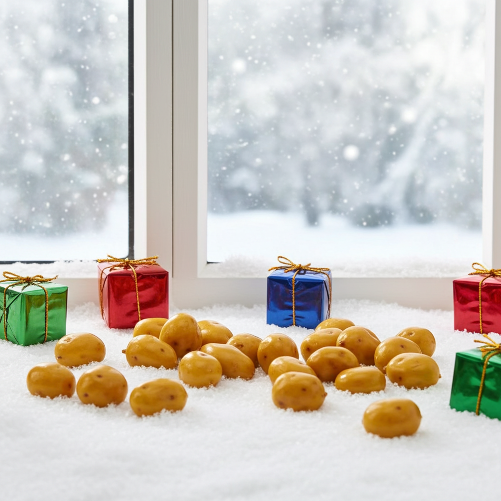 Mini Faux Potatoes - 40 Pack Realistic Looking Fake Potatoes for Kitchen Decor & Food Photography Decorative Fruit Ornaments Plants