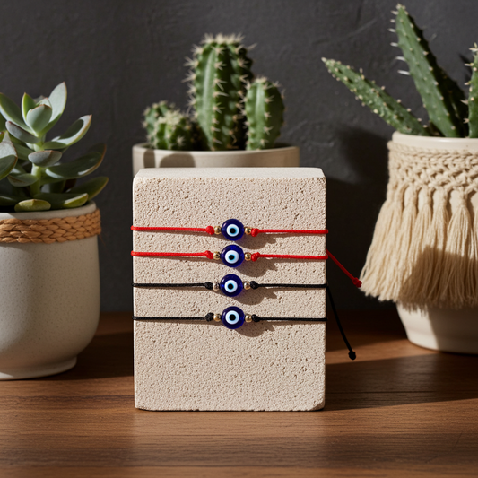 8 Pack The Lucky Charm Evil Eye Bracelets - Unisex Evil Eye Motif Bracelets for Various Occasions - Protective & Stylish Jewelry